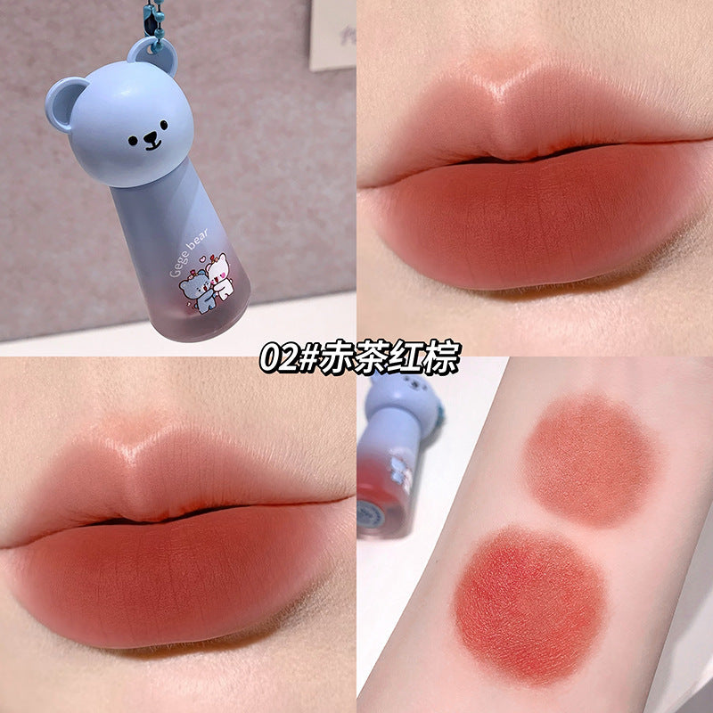 Gege bear makeup - soft matte lip clay: velvety, matte, highly pigmented, non-drying, waterproof, and whitening lip glaze