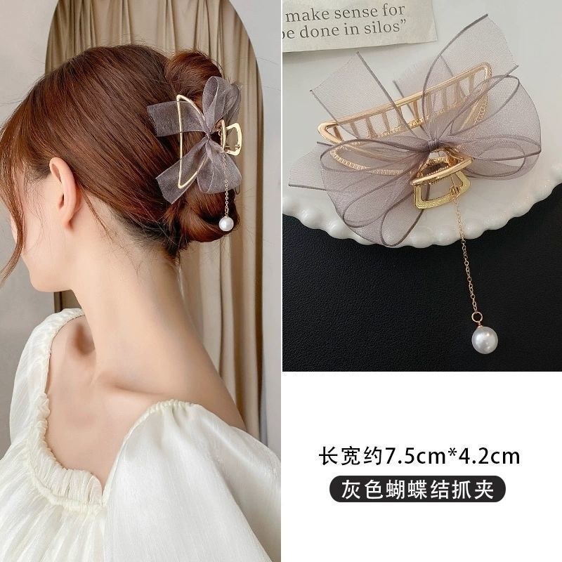 New arrivalclassy sense bow hair clip summer autum tassel gripper lace shark clip mesh hair clip hair clip hair accessories
