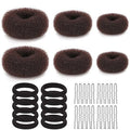 hot-selling ball head flower bud donut 36-piece set lazy hair accessories hair tie hair set