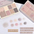 Makeup xixi soft glow and radiant eyes seven-color eye shadow palette waterproof pearlescent fine shimmer daily light makeup earthy eye shadow