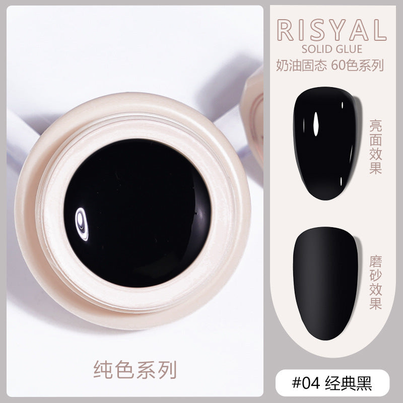 Risyal icy solid gel polish 5ml - smooth cream gel nail polish, japanese style nail polish for nail salons