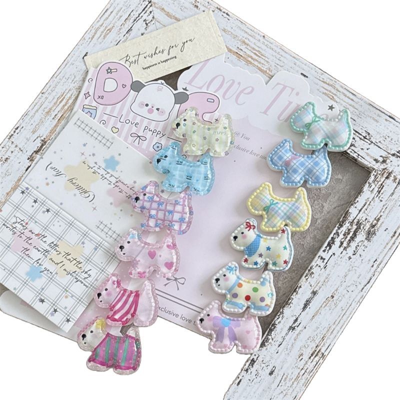 Summer new product puppy hair clip cartoon soft cute dopamine girl side duckbill clip bangs clip side clip