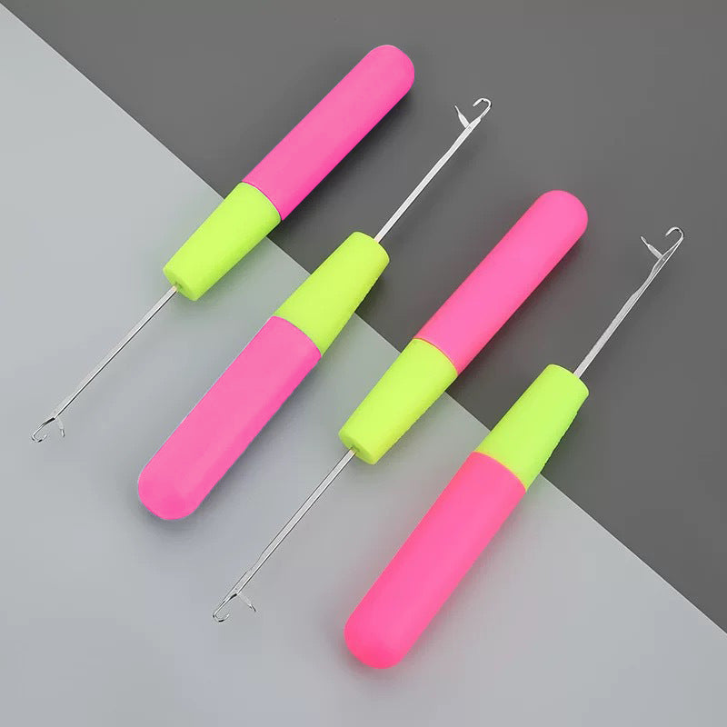 Wig crochet plastic handle crochet hook dreadlock hook tongue crochet hair extension braiding tool wig tool wholesale