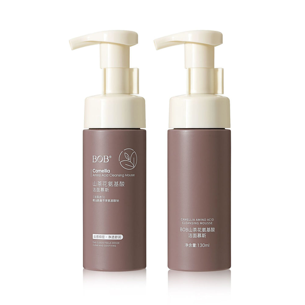 Bob camellia amino acid cleansing mousse deep cleansing pores blackheads moisturizing dry oily skin facial cleanser