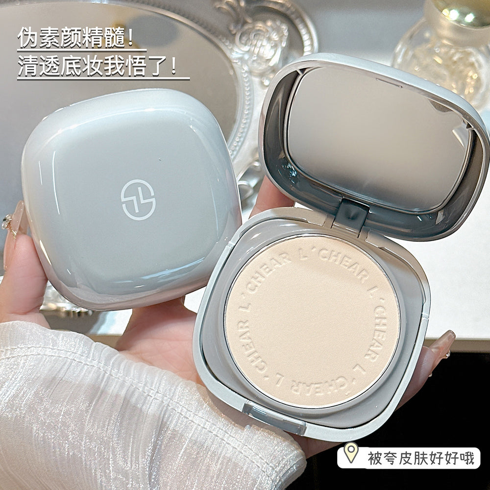 Leqi velvet long-wear pressed powder - dual use (wet & dry), concealing, oil-control, setting, waterproof, smudge-proof, for dry & oily skin, finishing powder