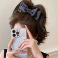 Niche style design new arrivalbows polka dot texture fabric hair clip fashionclassy grab clip easiest for match headwear hair accessories