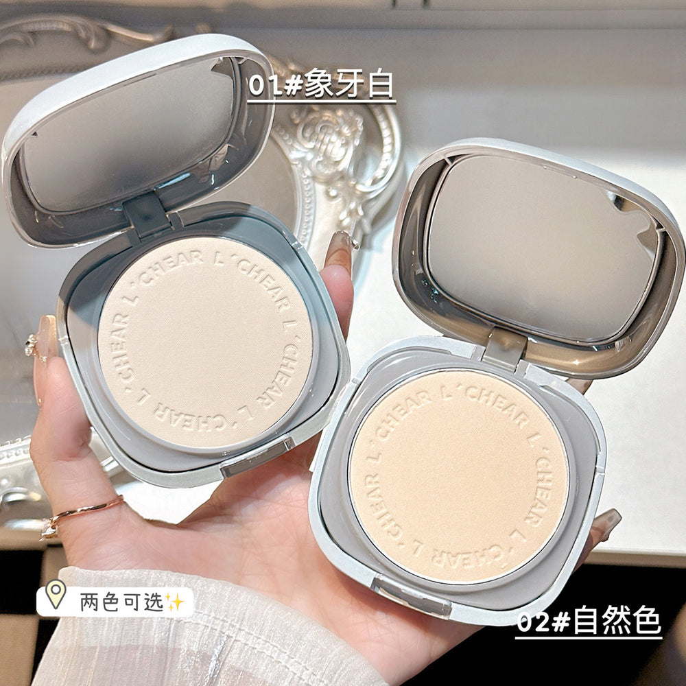 Leqi velvet long-wear pressed powder - dual use (wet & dry), concealing, oil-control, setting, waterproof, smudge-proof, for dry & oily skin, finishing powder
