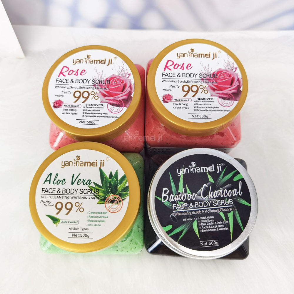fruit scented bath salt, whole body exfoliating chicken skin square bottle scrub, deep cleansing bath mud rub 500g