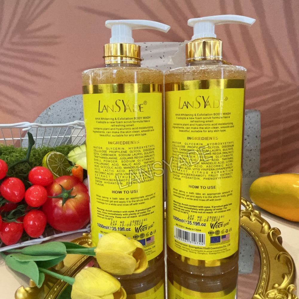 aha scrub shower gel 1000ml moisturizing and hydrating cleaning export bodywash wholesale