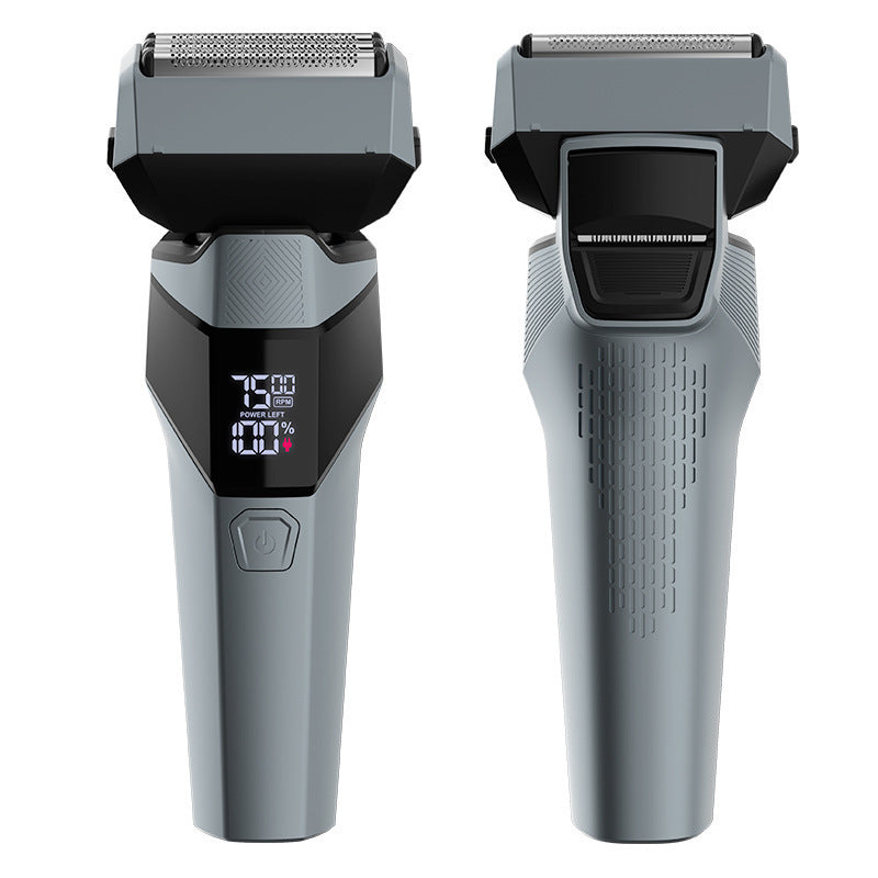 2025 new five-blade electric shaver - fully washable, digital display, quick charge, reciprocating shaving system for hair and beard