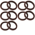 10 brown rubber bands