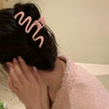 Wavy shark clip dopamine gripper large classy candy color clip sense hair clip water ripple headwear