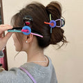 2025 new arrivalcasualclassy button clip headwear gripper female elegant back of head hairpin plate hair shark clip