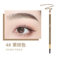 Novo wooden hard core double-ended eyebrow pencil waterproof sweatproof non-fading pencil style sharpenable duckbill flat head