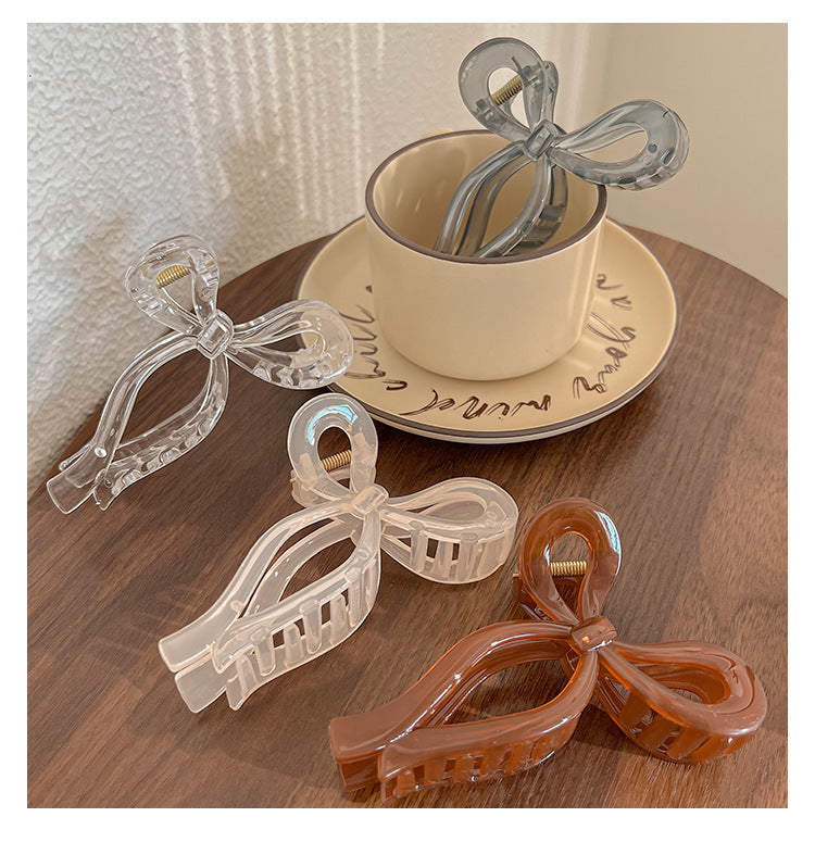 Classy bows clip women's autumnew arrival hair clip large shark clip elegant hair accessories