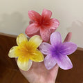 Summer romantic plumeria shape cross-border hair clip for women fashion in flower hair clip back of head hair accessory clip