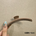 64# frosted comb clip khaki-12cm