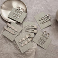 Cold style hairpin metal silver wavy line hairpin side bangs clip female forehead broken hair duckbill clip headwear