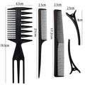 Men's retro oil head comb big back head airplane head for home wide tooth comb clip hairdressing tool five-piece set suit
