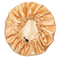 hot-selling color double-layer satin nightcap elastic elastic adjustment buckle round hat beauty hair care hat wash shower cap