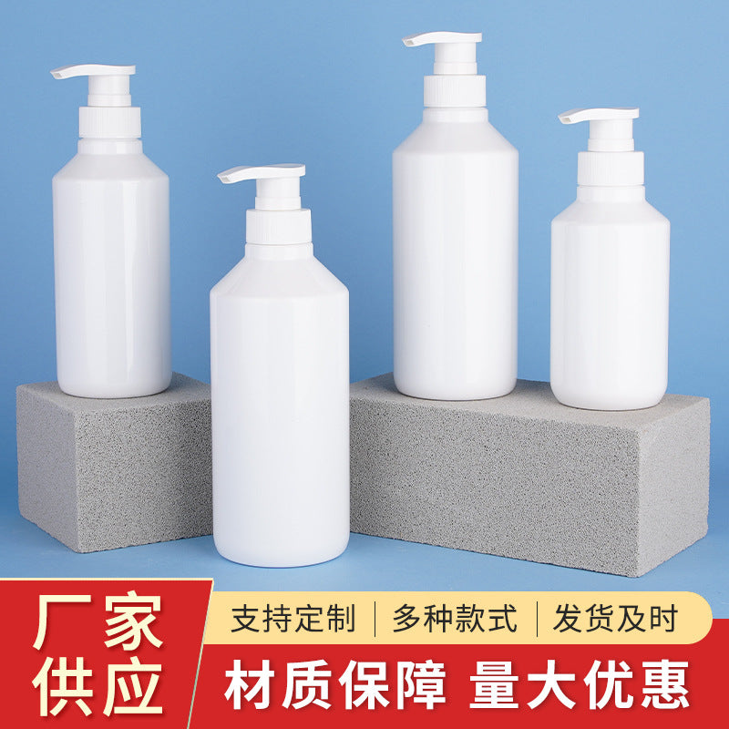 Pet dispensing bottles - custom round pump bottles for shampoo, hand soap, lotion, and shower gel