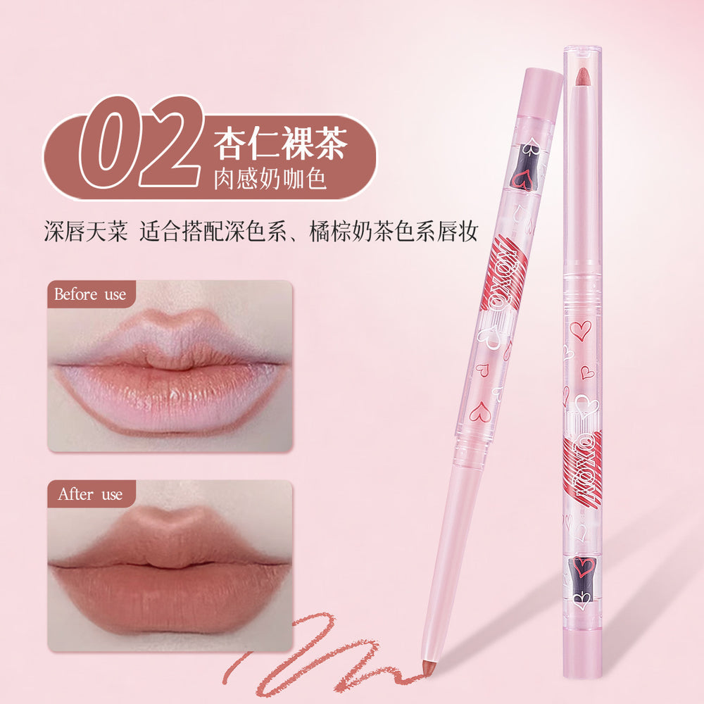 lip liner double-ended dual-effect silky smooth and long-lasting makeup control lip pencil easiest for match matte lip lipstick pen
