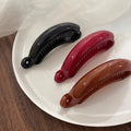 Ankola red casualclassynew arrival bright banana horizontal clip one-word clip elegant half-tied hair clip twist clip