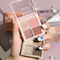 Novo sakura story eyeshadow palette - 4 colors, perfect for beginners, everyday light makeup, shimmer & matte, earth tones