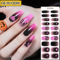 Zhengxiang halloween nail art stickers waterproof uv gel stickers fashion cross-border semi-baked nail stickers customized wholesale cute