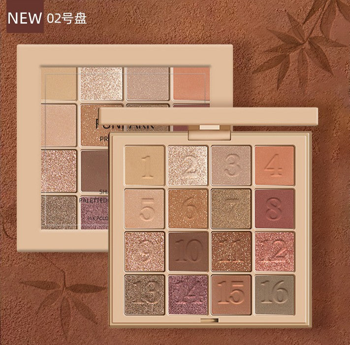 Funpark retro 16-color eyeshadow palette - trending on tiktok, perfect for beginners, earth tones
