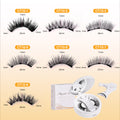 [amazon eyelash all-in-one box] european and american thick and portable artificial glue-free strong magnetic black stem eyelashes one piece