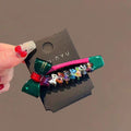 New arrival pink duckbill clip bangs clip with diamonds cute girl heart women's sweet crystal hair clip heart hairpin