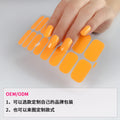 European and american new solid color nail art stickers, full cover nail polish film, designer logo stickers, candy iridescent sweet style