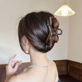 Original bowknot metal large claw clip for women - perfect for thick hair, shark clip style, minimalist design, elegant hair accessory