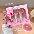 Gege bear charming pink water glossy lip glaze suit women's mirror glass dudu lips pseudo-natural white lipstick