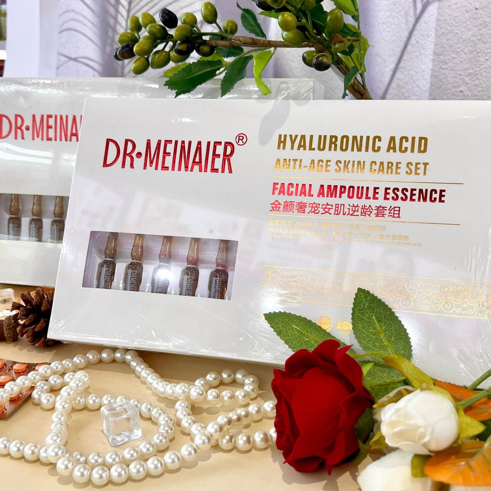 golden beauty luxury skin soothing and anti-aging set hyaluronic acid facial ampoule essence soothes and improves dryness