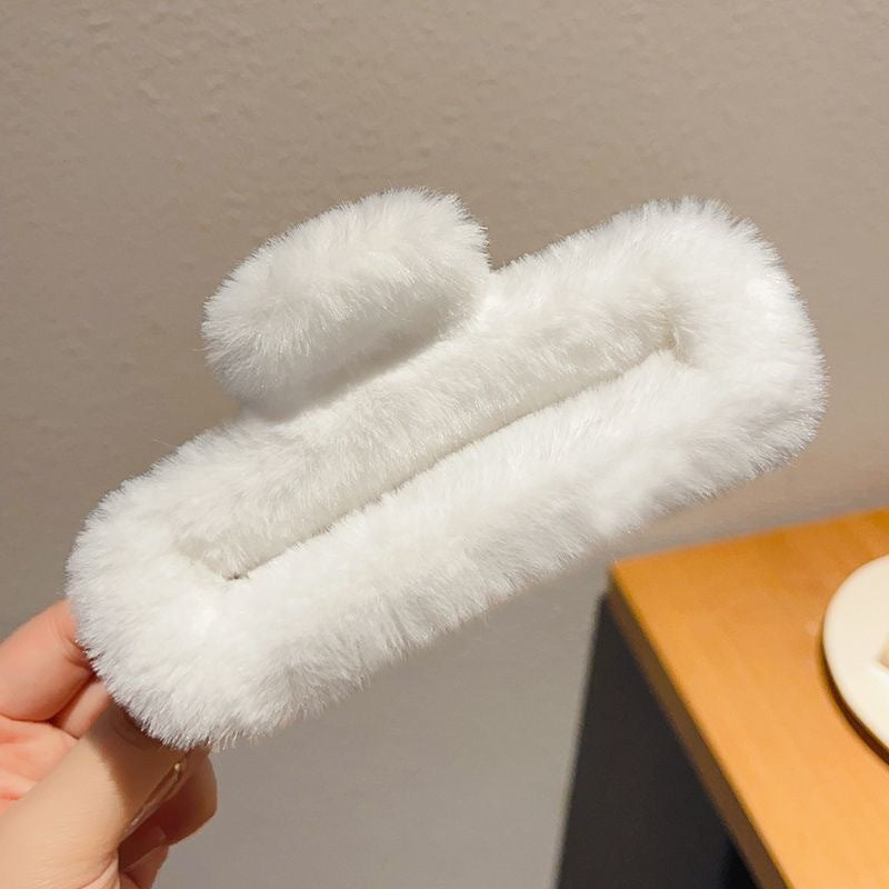 Stuffed gripper female fall and winter large hair clip classy sense ins shark clip hair volume multi-plate hair clip headwear hair accessories