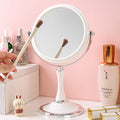 Desktop double-sided mirror - home bedroom magnifying mirror - dorm room mirror - plastic storage - household glass makeup mirror