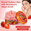 strawberry scrub 650g - 7-day brightening body & face exfoliator for all-over cleansing and improving keratosis pilaris (chicken skin)