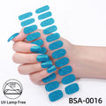 fashion gel nail stickers no bake flash onion powder nail art stickers uv-free gel nail wraps