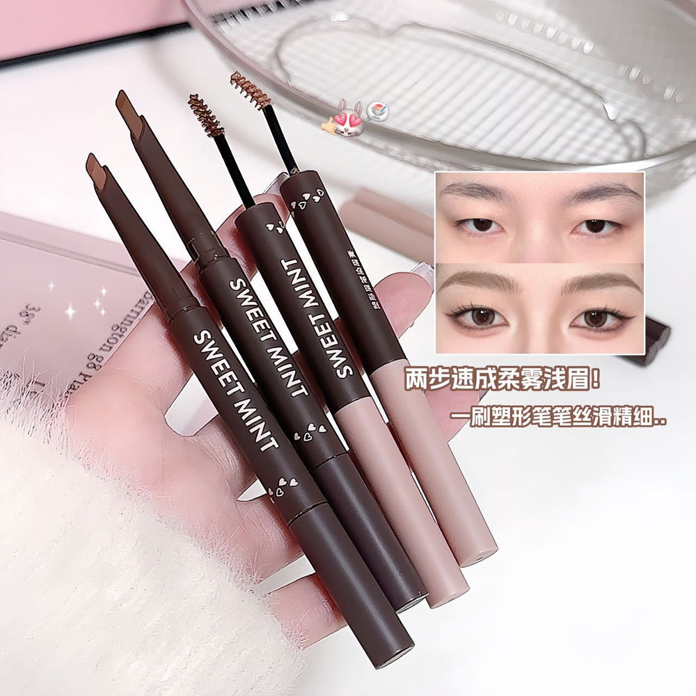 Sweet mint shaping eyebrow pencil and tint 2-in-1: waterproof, sweat-proof, natural, defined, and effortless "wild brow" look