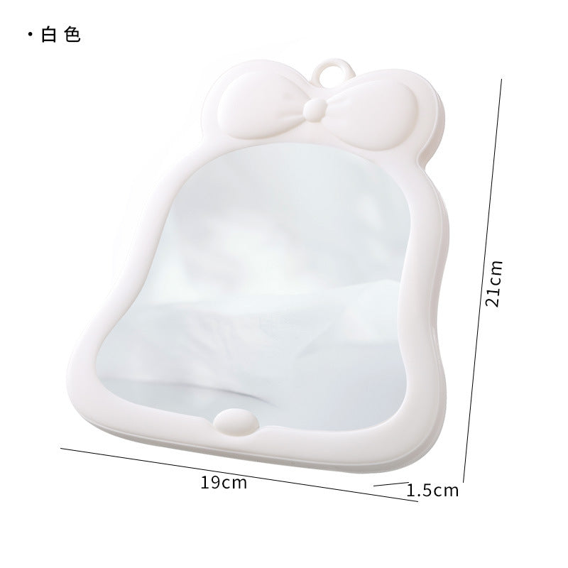 Bow foldable student plastic storage cosmetic mirror dormitory for home desktop vertical cute home table mirror