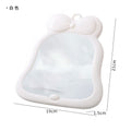 Bow foldable student plastic storage cosmetic mirror dormitory for home desktop vertical cute home table mirror