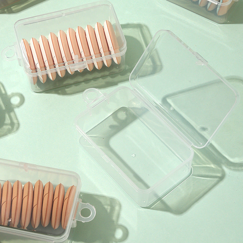 Wholesale mini plastic box - small finger puff packaging box, dustproof portable lidded jewelry storage box