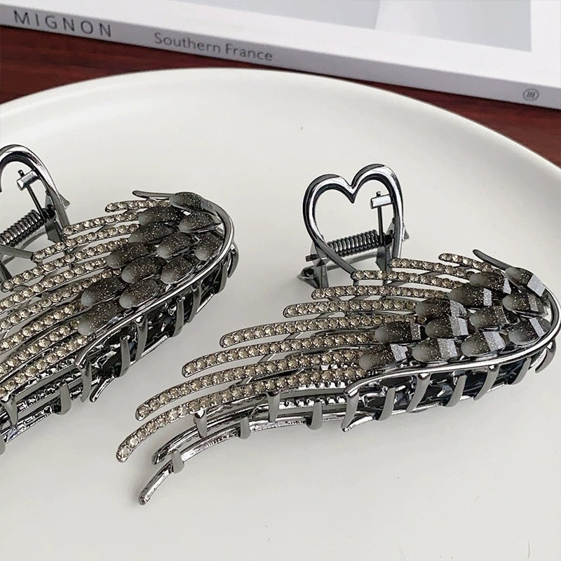 Classy rhinestone wings shark clip elegant female back of head large plate hair clip hair clip hair accessories hairpin