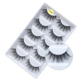 Export fashion fake eyelashes nature slim 5 pairs pack imitation mink hair whole cluster artificial stage eyelashes one piece