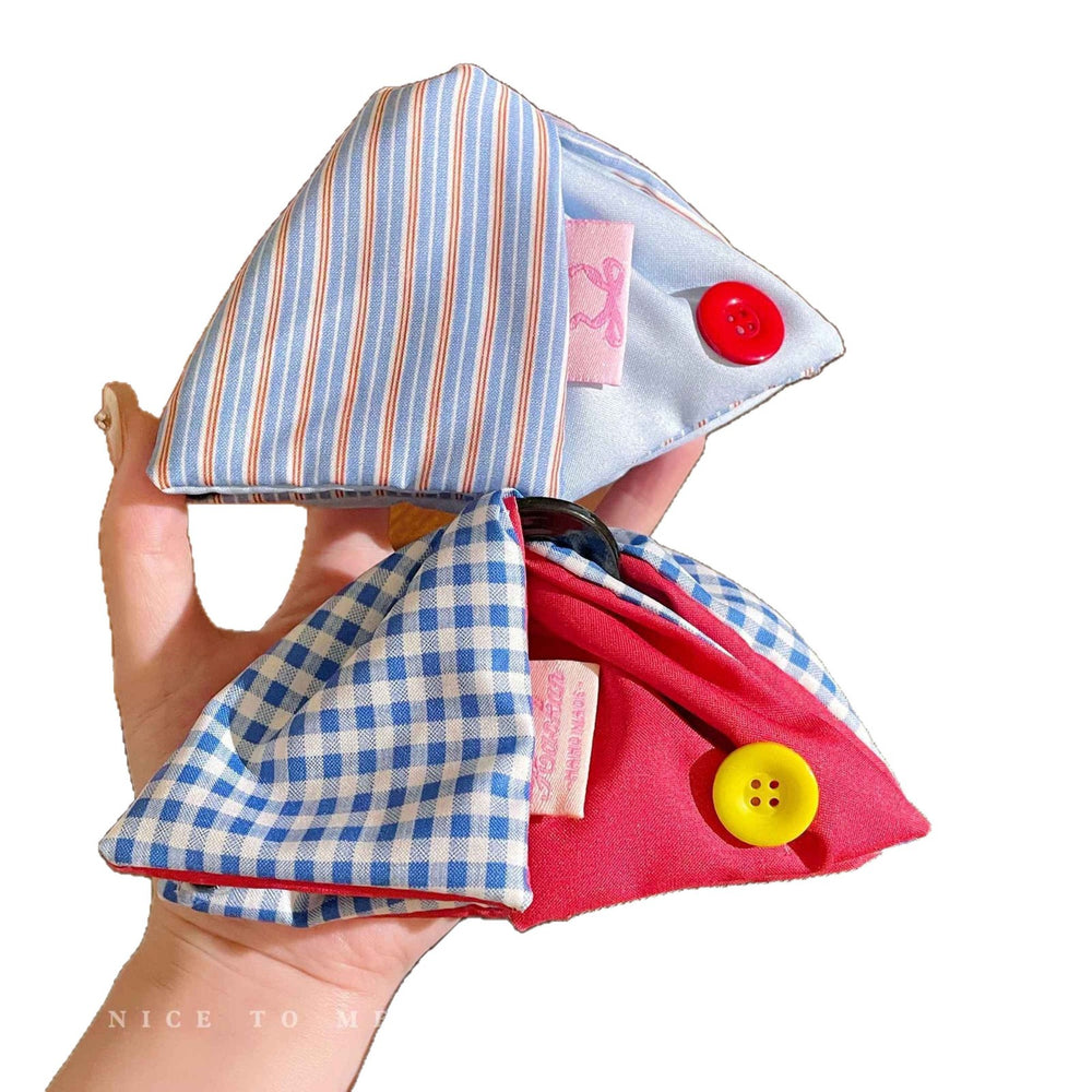 Sense of design red fabric hairpin female back of head gripper large classy triangle shark clip hairpin headwear