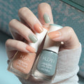 New water-based peel-off nail polish - no bake, quick dry, odorless, nude base coat, clear top coat - wholesale