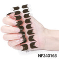 Zhengxiang customized gel manicure stickers gradient onion powder smudged ice transparent cross-border amazon french uv semi-baked nail stickers