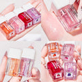 Kiss beauty watery translucent lip oil for women plump lips moisturizing lip gloss pearlescent shimmer mirror lip glaze